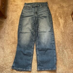 American Eagle Curvy Super High-Rise Baggy Straight Jeans Size 10 Regular
